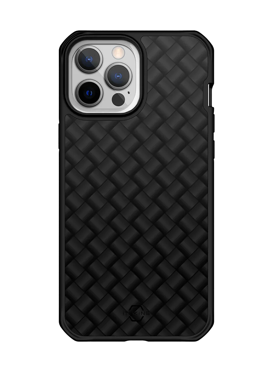 Itskins Hybrid Mag Carbon iPhone 13 Pro Series Cover - Black Shinning 12K Carbon - Tashqila Itskins Hybrid Mag Carbon iPhone 13 Pro Series Cover - Black Shinning 12K Carbon - Tashqila